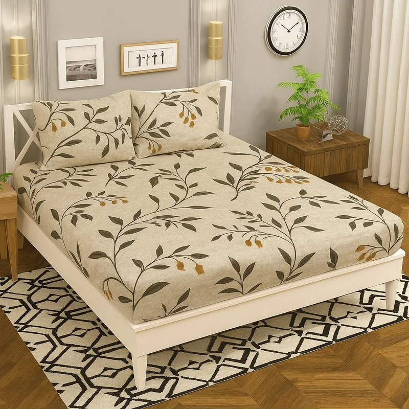 تامي طقم ملاية سرير سوبر كينغ من تومي 229×254 سم مع غطائي وسادة – لينين ناعم بطبعة زهور